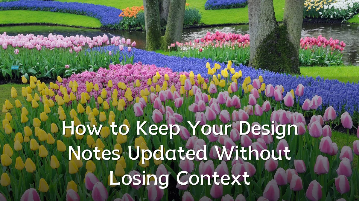 How to Keep Your Design Notes Updated Without Losing Context