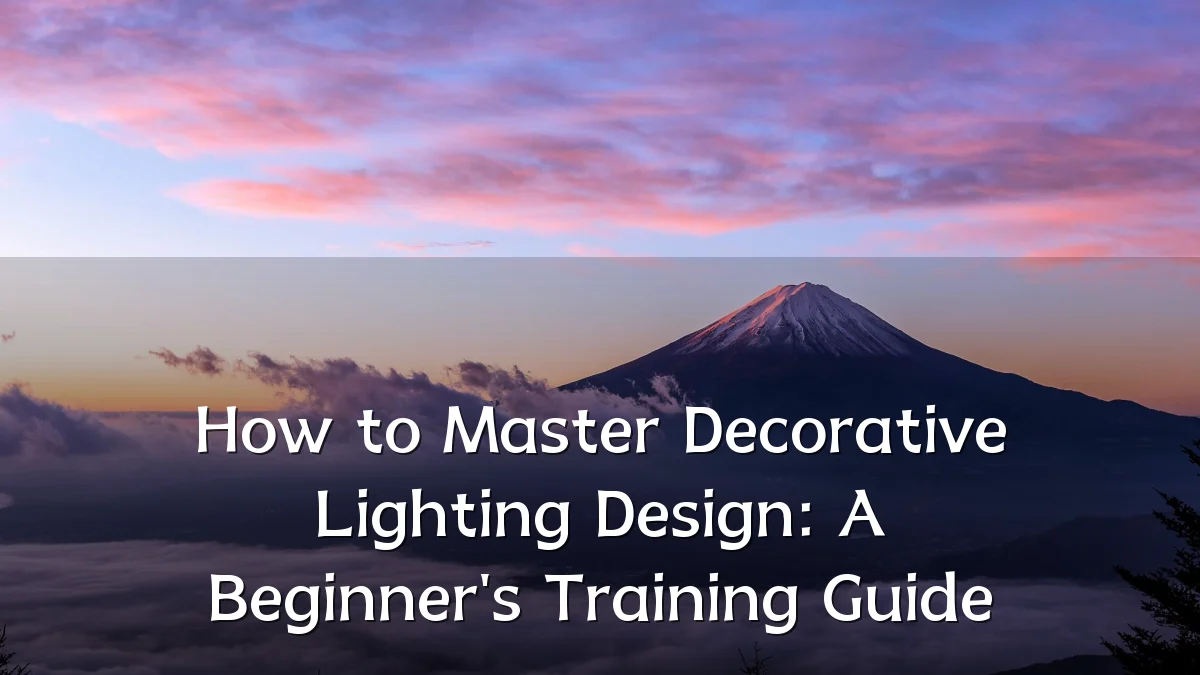 How to Master Decorative Lighting Design: A Beginner's Training Guide