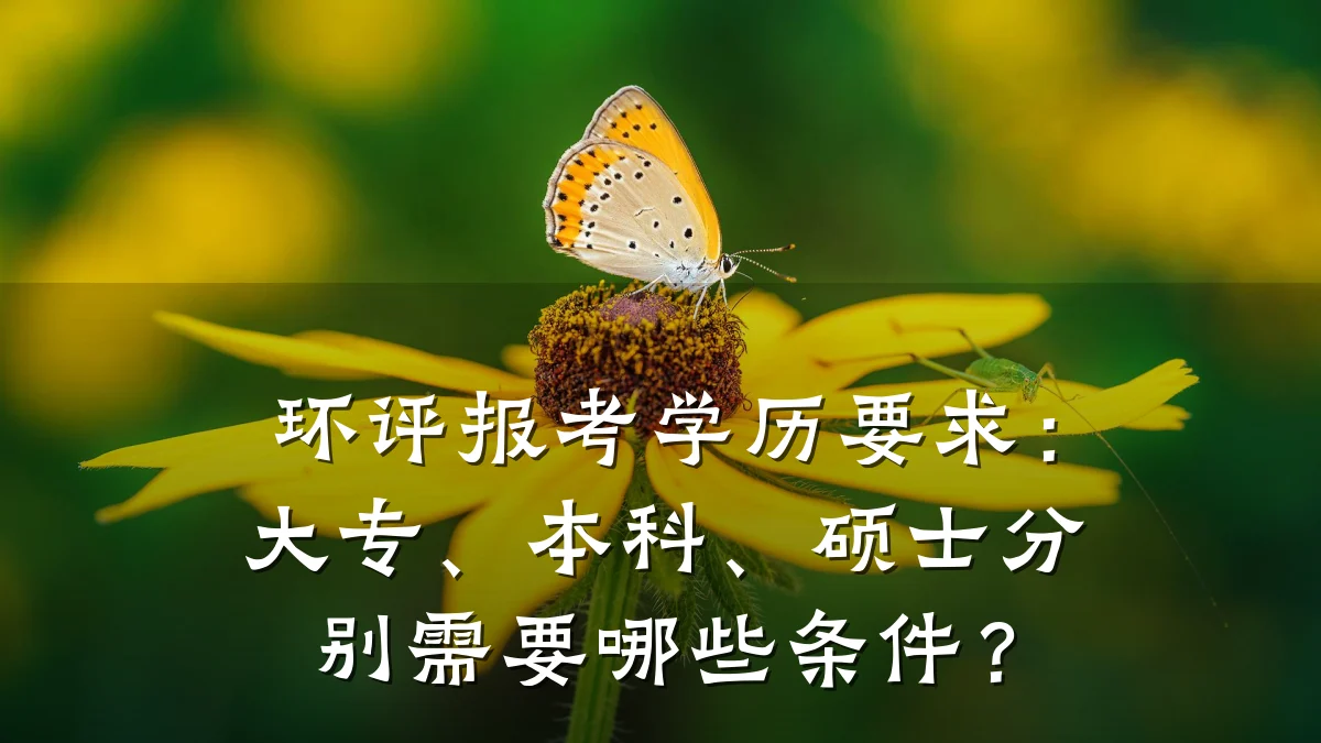 环评报考学历要求:大专、本科、硕士分别需要哪些条件?